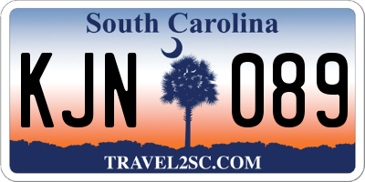 SC license plate KJN089