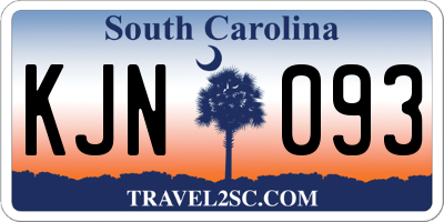 SC license plate KJN093