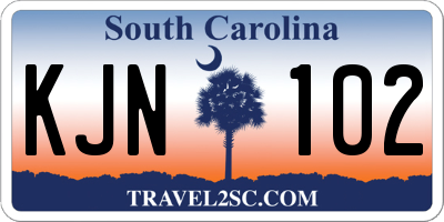 SC license plate KJN102