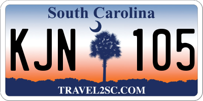 SC license plate KJN105