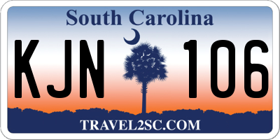 SC license plate KJN106