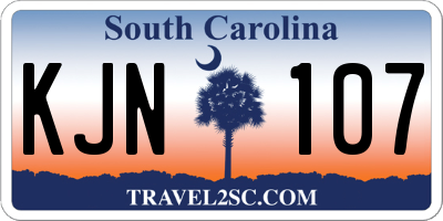 SC license plate KJN107