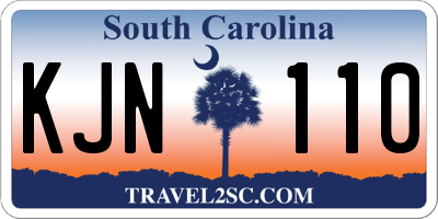 SC license plate KJN110