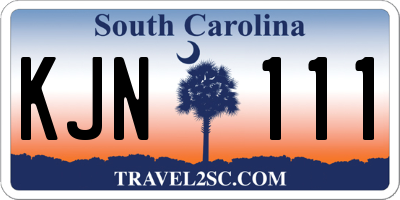 SC license plate KJN111