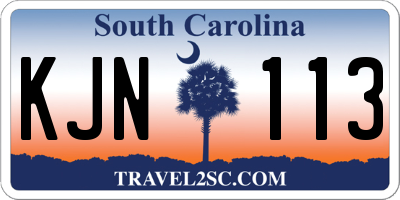SC license plate KJN113