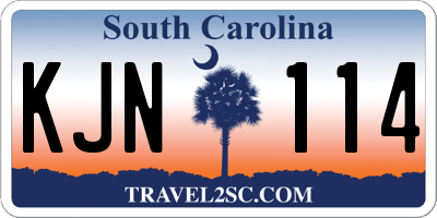 SC license plate KJN114