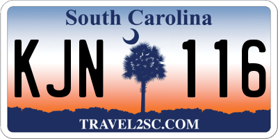 SC license plate KJN116