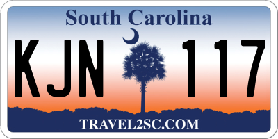 SC license plate KJN117