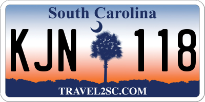 SC license plate KJN118