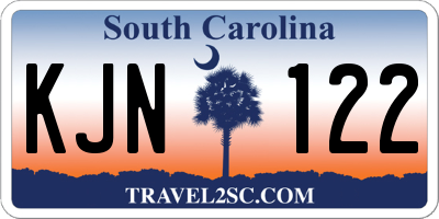 SC license plate KJN122