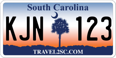 SC license plate KJN123