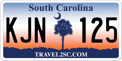 SC license plate KJN125