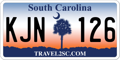 SC license plate KJN126