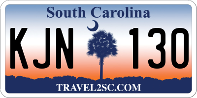 SC license plate KJN130