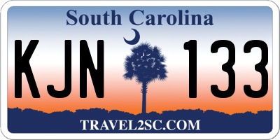 SC license plate KJN133