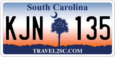 SC license plate KJN135