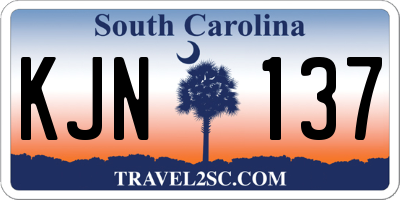SC license plate KJN137