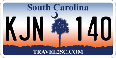 SC license plate KJN140