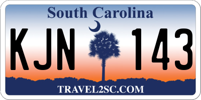SC license plate KJN143