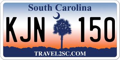 SC license plate KJN150