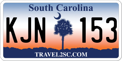 SC license plate KJN153