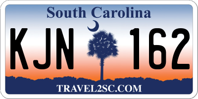 SC license plate KJN162