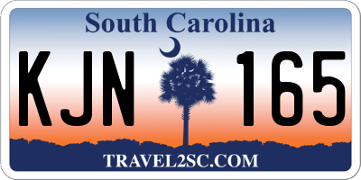 SC license plate KJN165