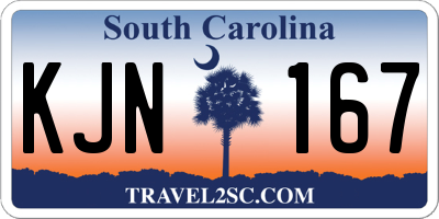 SC license plate KJN167