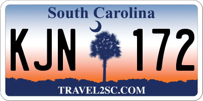 SC license plate KJN172
