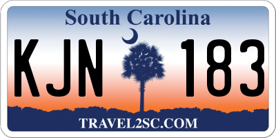 SC license plate KJN183