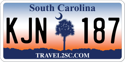 SC license plate KJN187