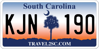 SC license plate KJN190