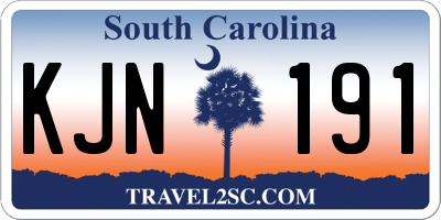 SC license plate KJN191