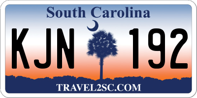 SC license plate KJN192