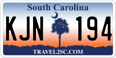 SC license plate KJN194