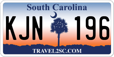 SC license plate KJN196