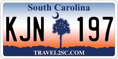 SC license plate KJN197