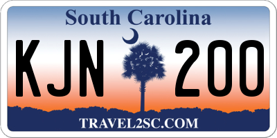SC license plate KJN200