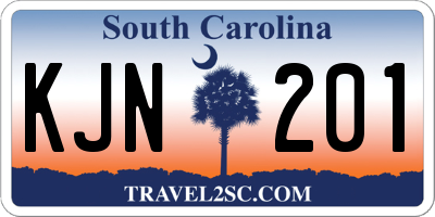 SC license plate KJN201