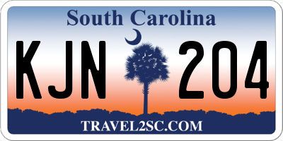 SC license plate KJN204