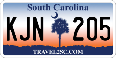 SC license plate KJN205