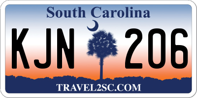 SC license plate KJN206