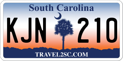 SC license plate KJN210