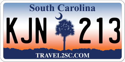SC license plate KJN213