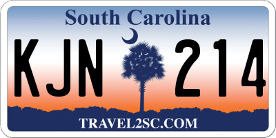 SC license plate KJN214