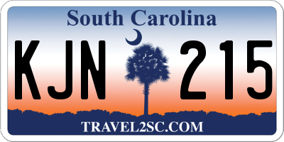 SC license plate KJN215