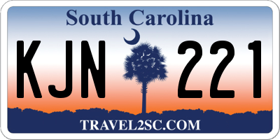 SC license plate KJN221