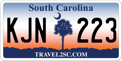 SC license plate KJN223