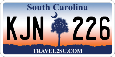 SC license plate KJN226