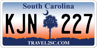 SC license plate KJN227
